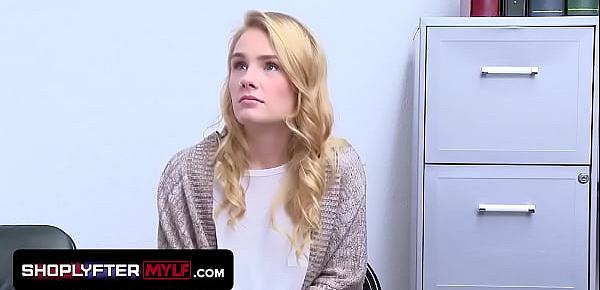  Blonde Milf Lisey Sweet Gets Suspended For Shoplifting And Punished By The Security Guard